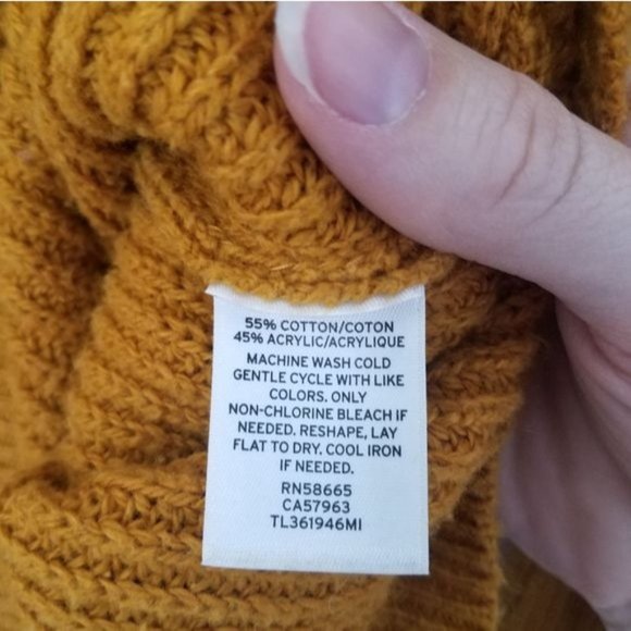 Leith Blouson Sleeve Sweater Mustard Small - Picture 7 of 7